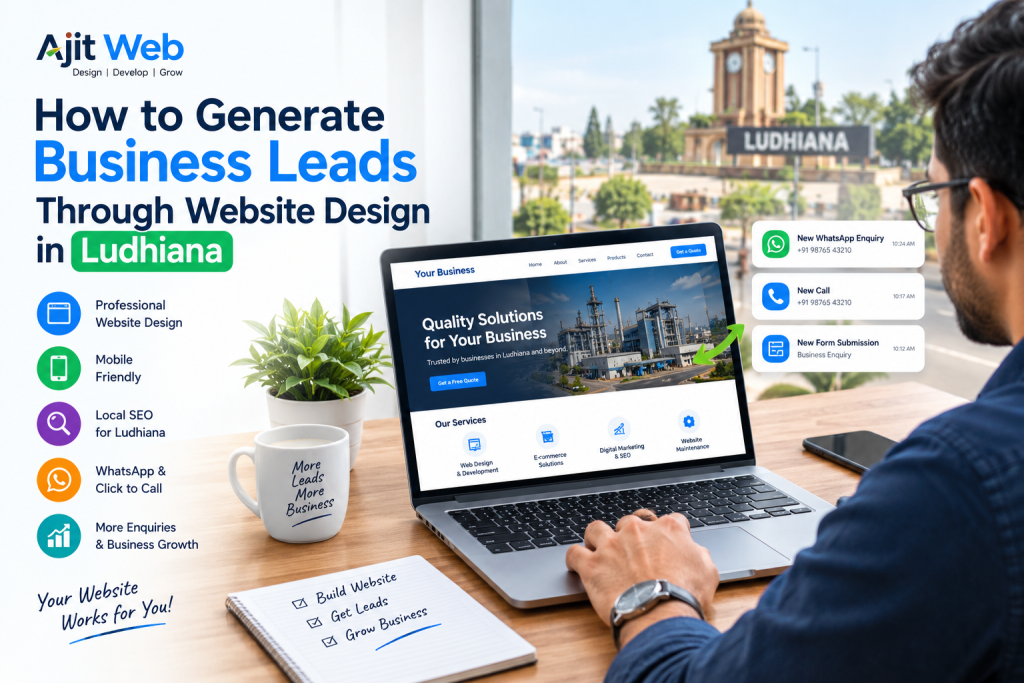 How to Generate Business Leads Through Website Design in Ludhiana