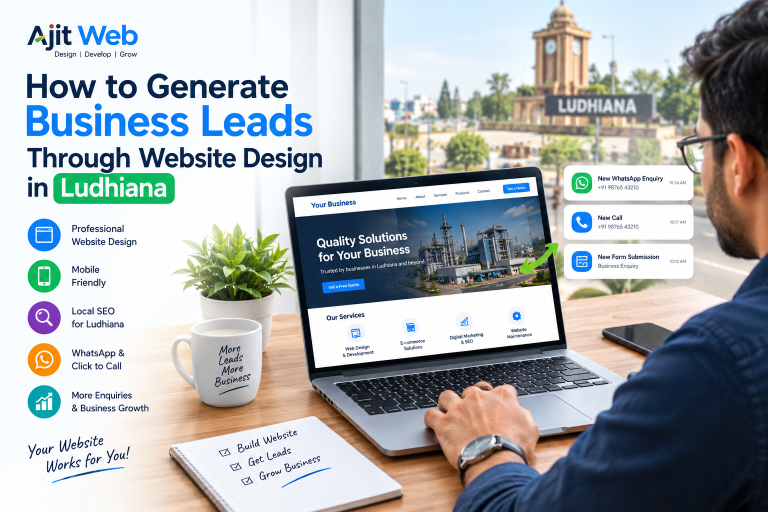 How to Generate Business Leads Through Website Design in Ludhiana